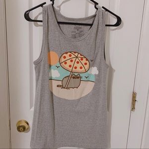 Pusheen Pizza Beach Tank